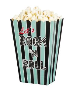 Green & Black Rockn'Roll Popcorn Container 4pk