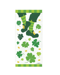 Clear St Patrick's Day Gift Bags Pk20 Unique