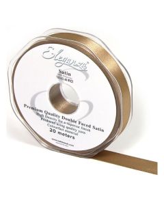 15mmx20m Mocha Satin Ribbon Oaktree