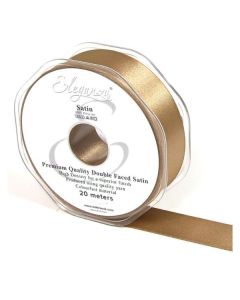 25mmx20m Mocha Satin Ribbon Oaktree