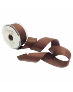 38mm Satin Ribbon Chocolate
