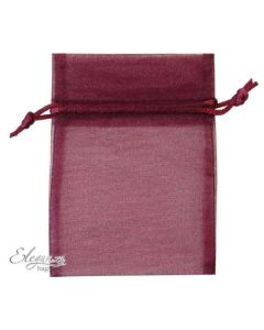 Aubergine Medium Organza Bags Pk10 Oaktree