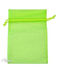 Large Lime Organza Favour Bags Pk10 Oaktree
