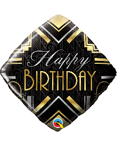 18" FOIL DIAMOND BIRTHDAY ART DECO - 49100/1