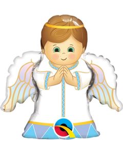14" Angel Boy Air-Fill Foil Balloon Unpackaged Qualatex