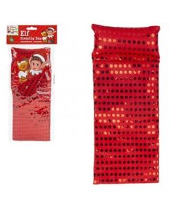 Elf Red Sequin Sleeping Bag With Pillow Pk18