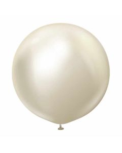 36" White Gold 2ct Latex Balloons From Kalisan