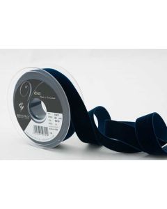 22mm Velvet Ribbon On 5M Reel Navy