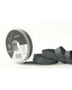 16mm Grosgrain Ribbon On 20M Reel  Smoked Grey