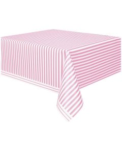 Lovely Pink Stripe Plastic Table Cover Unique