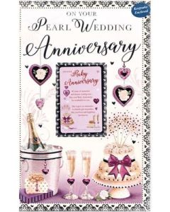 Pk6 C125 Cards Keepsake Pearl Anni Nett