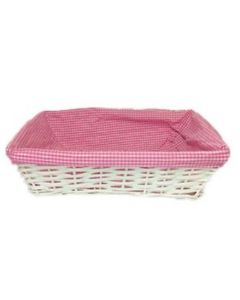 51cm Pink Gingham Cotton Tray