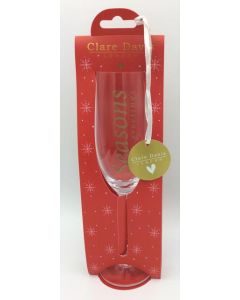 Seasons Greetings Flute Glass