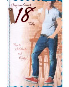 Age 18 Male C125 Pack Of 6 Cards - Y53DAGE18MALE