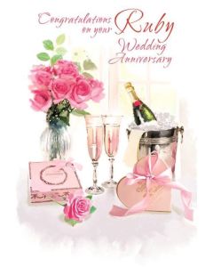 Your Ruby Anniversary C50 Pk6 Cards Simon Elvin