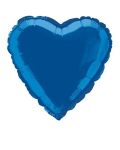 18" Royal Blue Heart Foil Balloon Unpackaged Unique