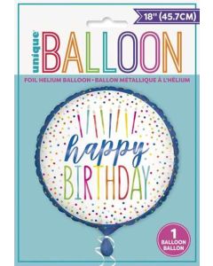 18" PKG SLVR STYLE BDAY FL BLN - 53843