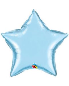 9" Pearl Light Blue Star Air-Fill Foil Balloon Unpackaged Qualatex