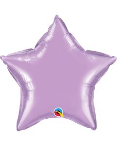 20" Pearl Lavendar Star Foil Balloon Unpackaged Qualatex