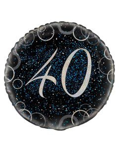 18" Packaged Blue Prismatic 40 Foil Balloon