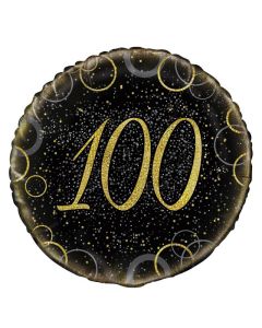 18" Packaged Gold Prismatic 100 Foil Balloon