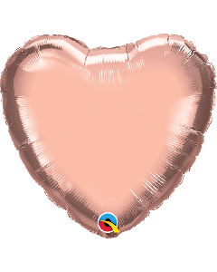 18" FOIL HEART ROSE GOLD PLAIN FOIL Unpackaged - 57045/1