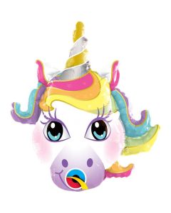 14" Mini Magical Unicorn Air-Fill Foil Balloon Unpackaged Qualatex