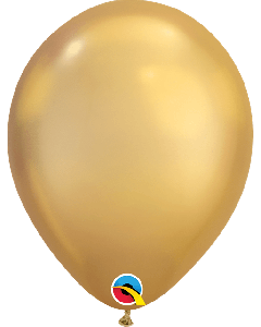 11" Round Chrome Gold Pk25 Qualatex Plain Latex Balloon - 58277/1