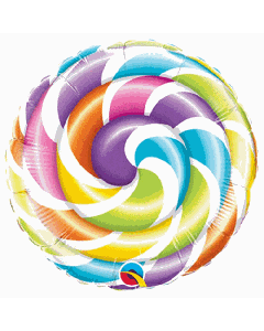 09" Round Lollipop Foil Balloon Qualatex