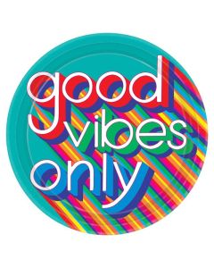 Good Vibes 27cm Round Plate Amscan