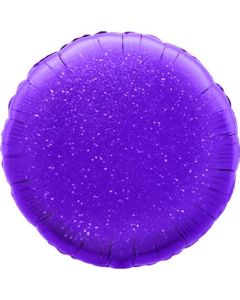 18" Purple Holographic Round Foil Balloon Oaktree