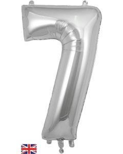 34" Silver Number 7 Foil Balloon Oaktree