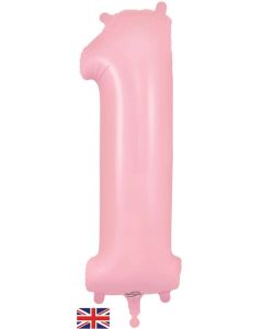 34" Matte Pink Number 1 Foil Balloon Oaktree