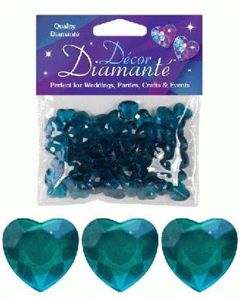 Jade Diamante Hearts Decoration 12mm Oaktree