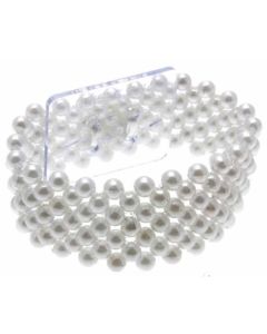 Large Pearl Flower Bracelet White
