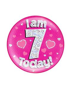 Age 7 Pink Jumbo Badge Oaktree