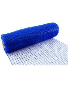 25cm x 9.1m (10yds) Metallic Royal Blue Deco Mesh Eleganza