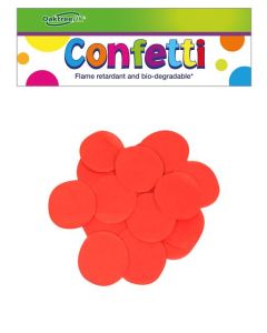 TISSUE PAPER CONFETTI FLAME RETARDANT ROUND 25MM X 14G RED - 643086/1
