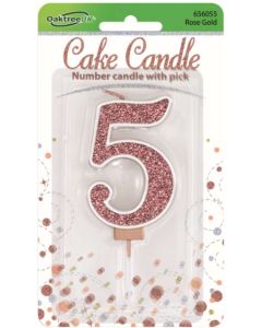 Oaktree Sparkling Fizz No.5 Candle 7.5cm Rose Gold - 656055