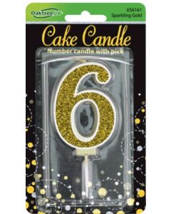 Oaktree Sparkling Fizz No.6 Candle 7.5cm Gold - 656161