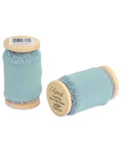 Eleganza Frayed Edge Boho Chiffon 50mm X 5m Seafoam (Oaktree)