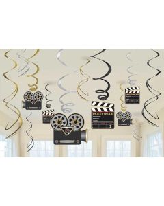 Lights, Camera, Action Hanging Swirls Amscan