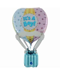 3' Foil Balloon Hot Air Patchwork Baby Boy