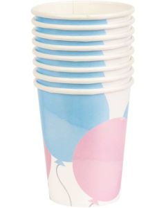 Gender Reveal Paper Cups 9oz 8pk