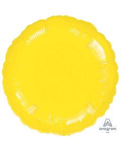 18" Metallic Yellow Round Foil Balloon Unpackaged Anagram