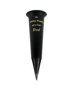 Black ILM Dad Grave Vase Spike Florist Supplies