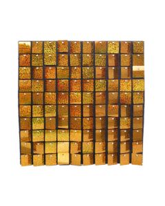 Sequin Wall Panel 30cm X 30cm Square Sequins Holographic Gold