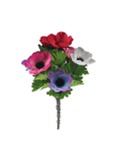 27cm Anemone Bush Multi Colour