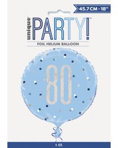 18" Pkg Glitz Blue 80 Foil Balloon