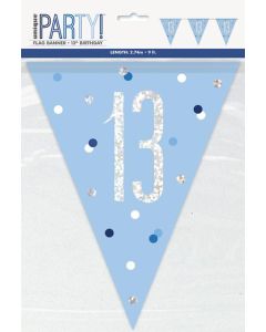 Age 13 Blue 9' 9 Flag Bunting Unique